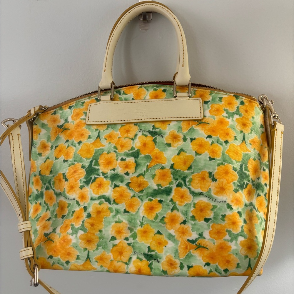 Dooney & Bourke Floral Satchel - Yellow and Green